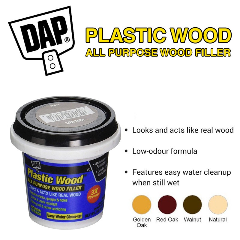 DAP Latex Plastic Wood Filler (0.25 pint) Shopee Singapore