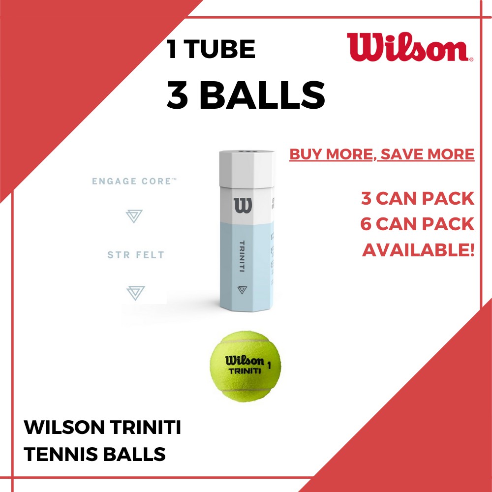 Wilson Triniti Tennis Ball (3 Balls) Shopee Singapore