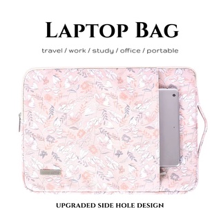 Upgrade Laptop Bag Briefcase For 11”12”13”14”15”inch 12 inch Flowers Computer Notebook Bag Waterproof Anti Fall Message Bag with Telescopic handle Pouch