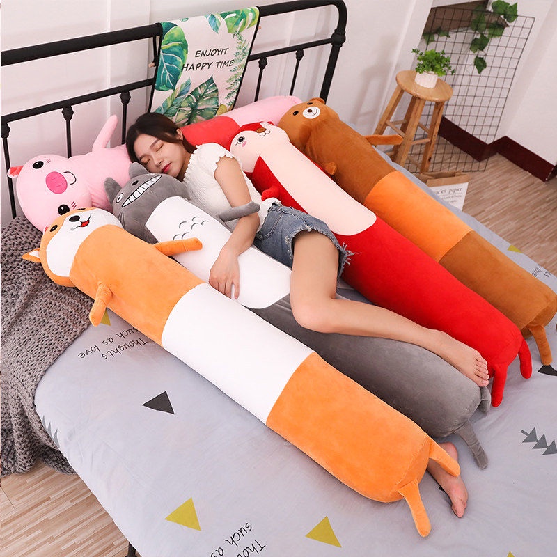 ❁▤Pillow doll cute pig cylindrical sleeping long strip anime doll student  bedside girl heart pillow for girls | Shopee Singapore