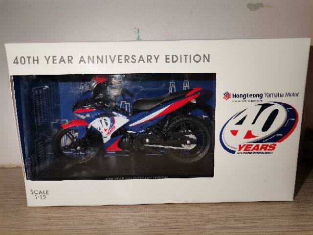 Shop Malaysia Yamaha Y15zr Y15 Ysuku Miniature Diecast 40th Year Anniversary Edition 100 Original Hong Leong Yamaha Shopee Singapore