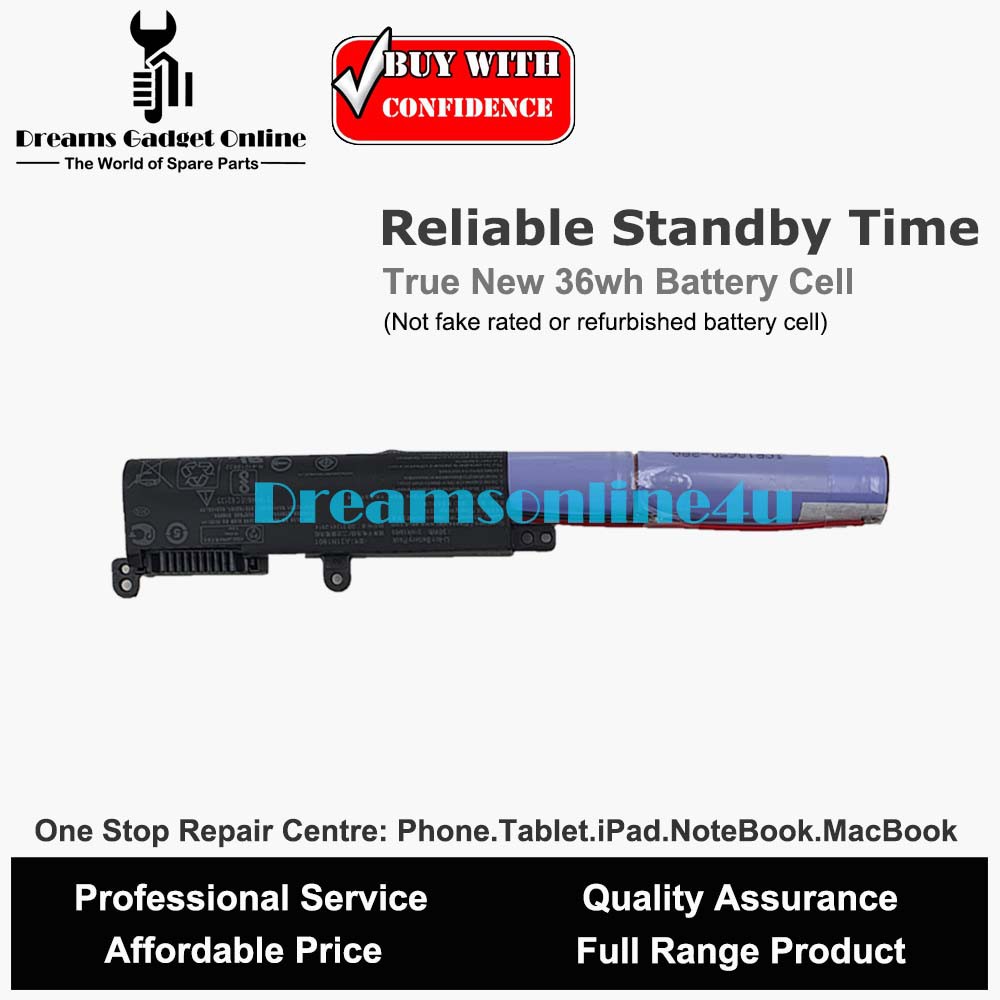 Replacement Notebook Battery A31n1601 For Asus X541 X541s X541u R541u F541u 3350mah Shopee Singapore