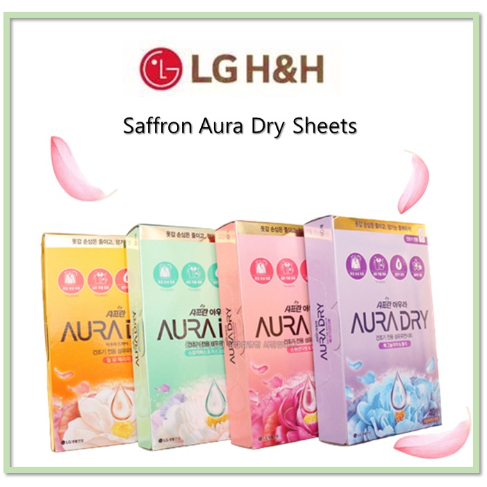 [LG H&H] LG Saffron Aura Dry Sheets For Dryer 10/40Sheets (aura dry