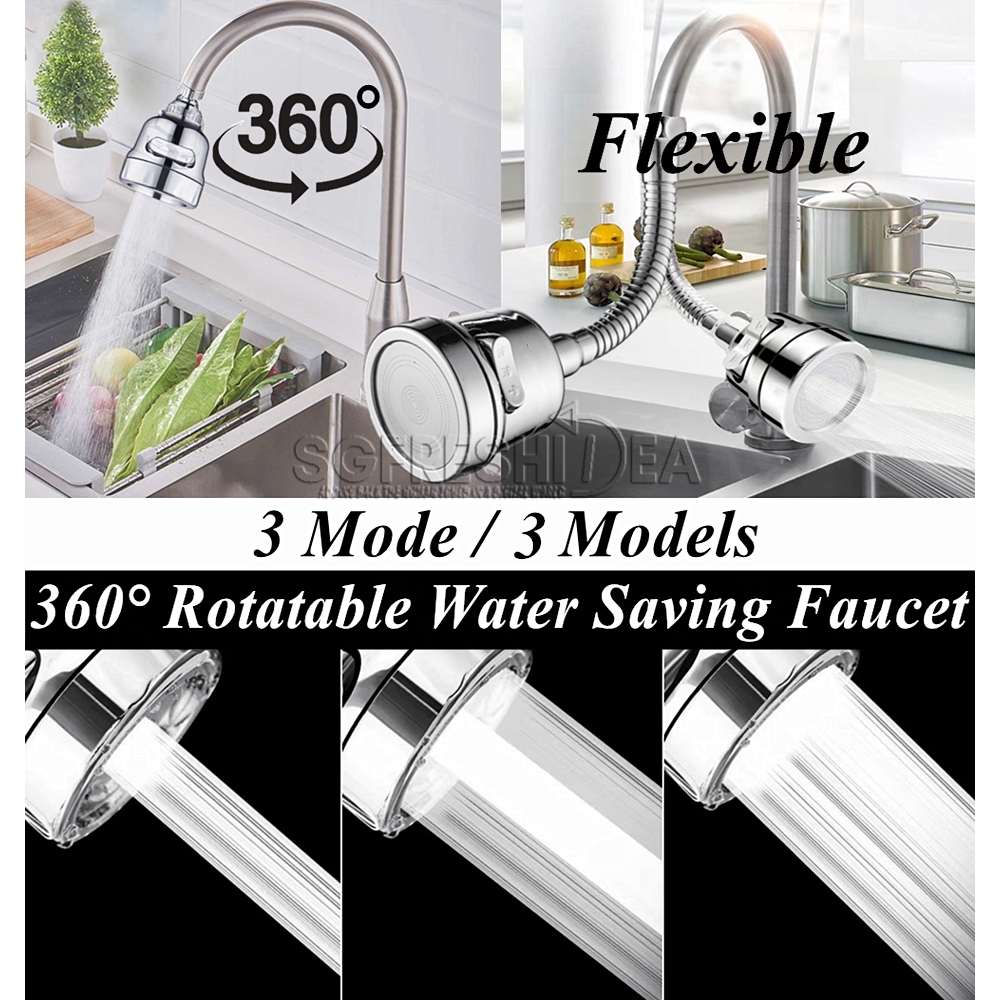 Kitchen Sink Flexible Faucet Tap Extender Adaptor Extension Adapter