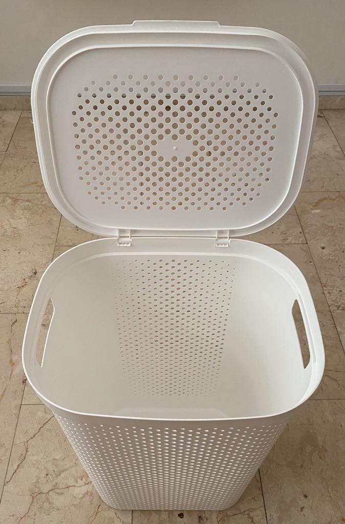 60L Large Capacity Minimalist Laundry Basket with Cover Shopee Singapore