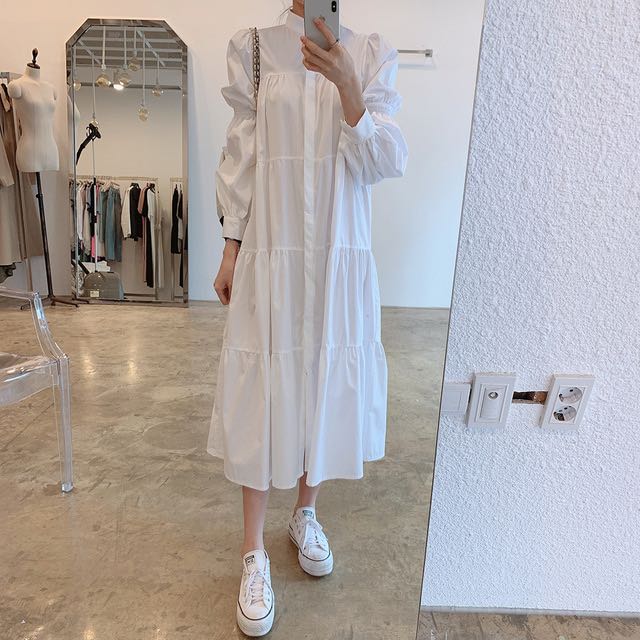 maxi long sleeves dress