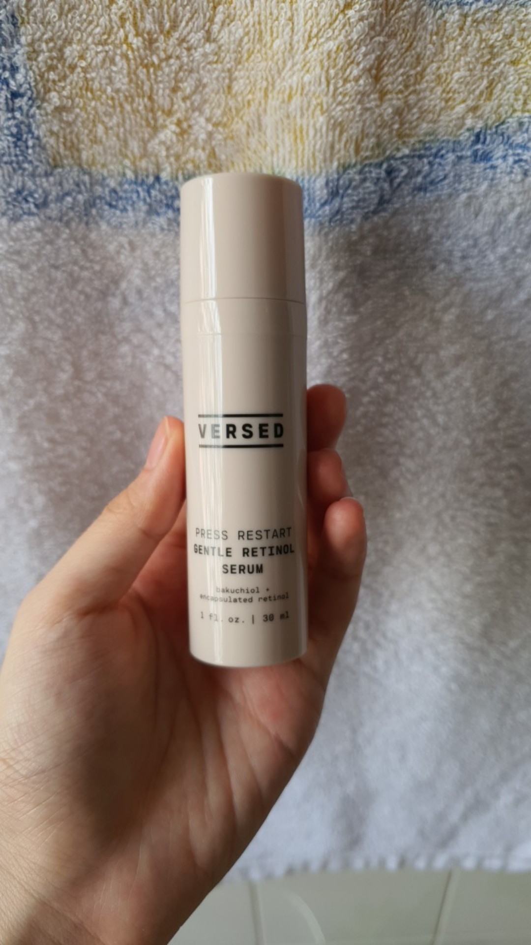 versed press restart gentle retinol serum