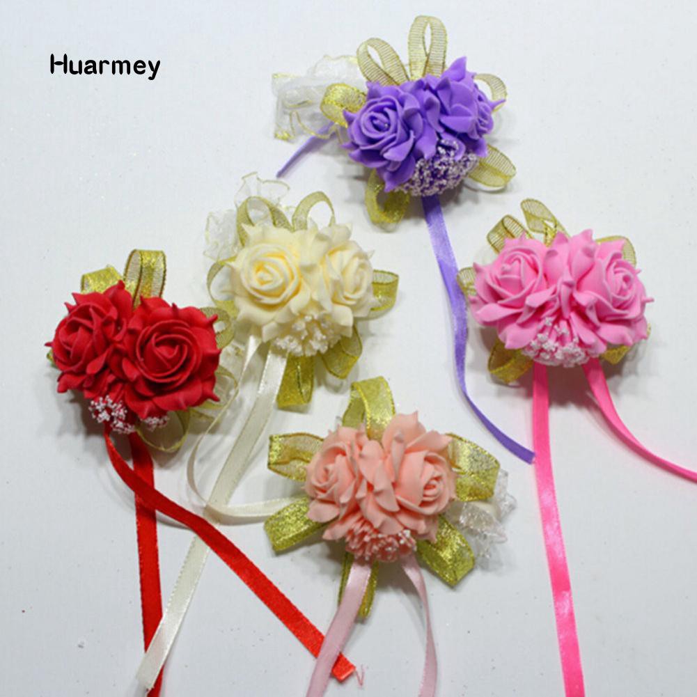 Wedding Flowers, Petals & Garlands Wrist Corsage Elastic Bands36 pcs