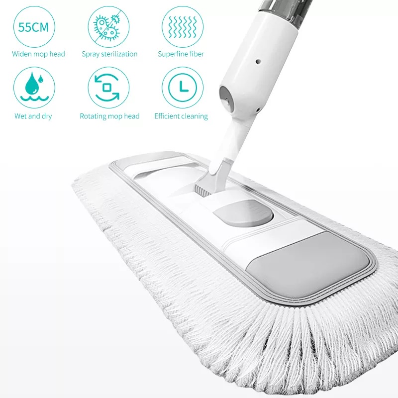 55CM Spray Dust Mop for Floor Cleaning Microfiber Professional Dry