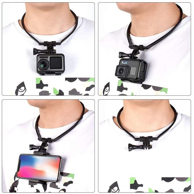 Lammcou POV Neck Mobile Phone holder Mount  compatible with gopro hero 10 9 8 7 6 5 4 Action Camera