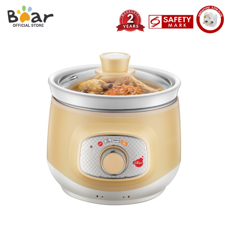 Bear Electric Slow Cooker with Ceramic pot 2.0L (DDGD20Q2) Shopee