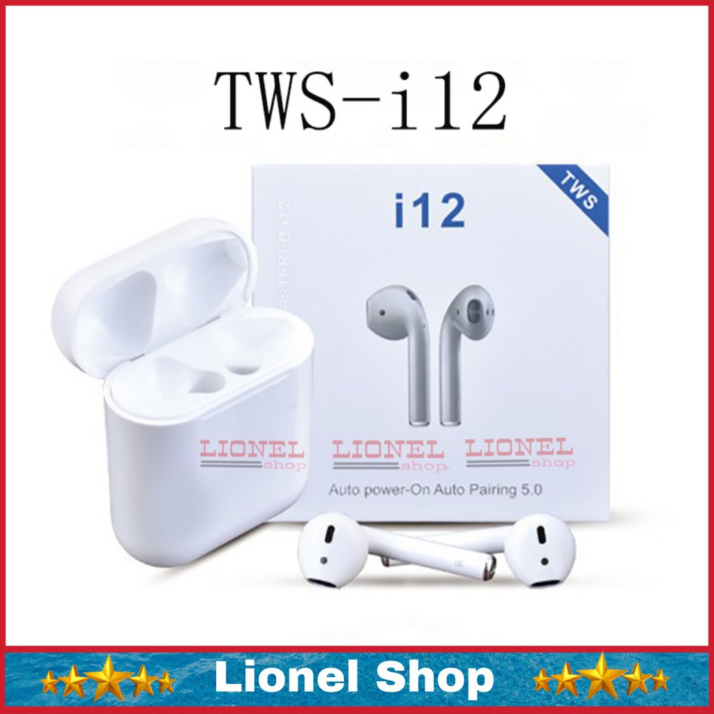 headset bluetooth tws i12