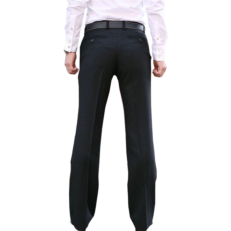 mens high waisted flared trousers
