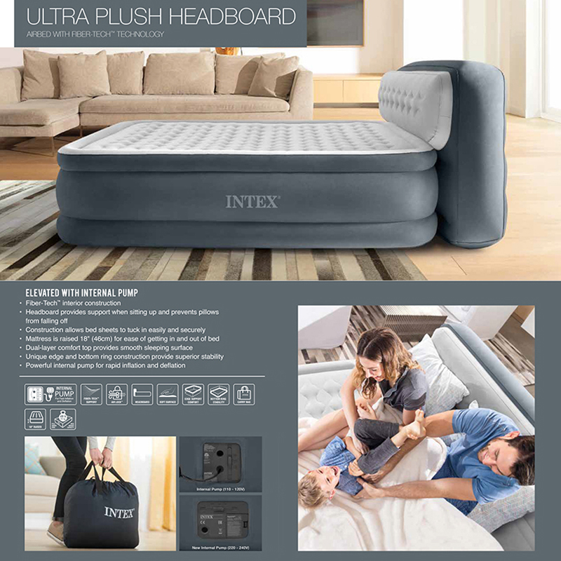 Inflatable Mattress, Intex Air Mattress With Headboard