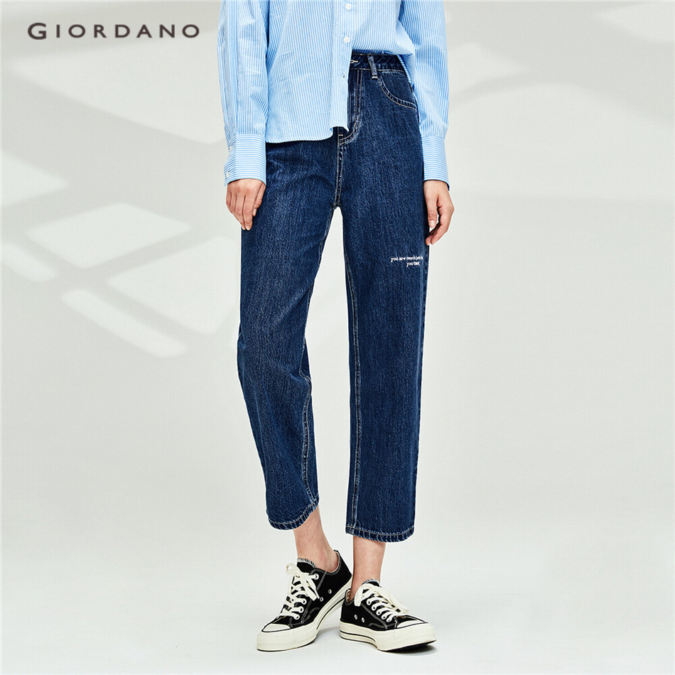 Giordano Women Washed Mid Rise Denim Jeans Shopee Singapore