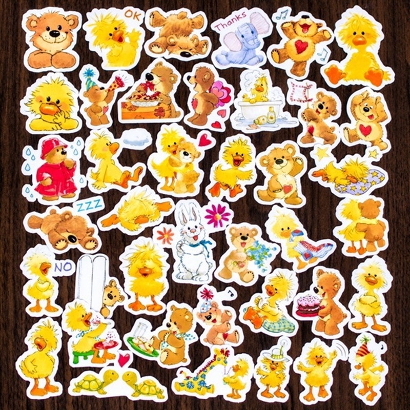 40 Pcs Set Random Suzy S Zoo Bear Mini Mixed Stickers Diary Scrapbooking Sticker Shopee Singapore
