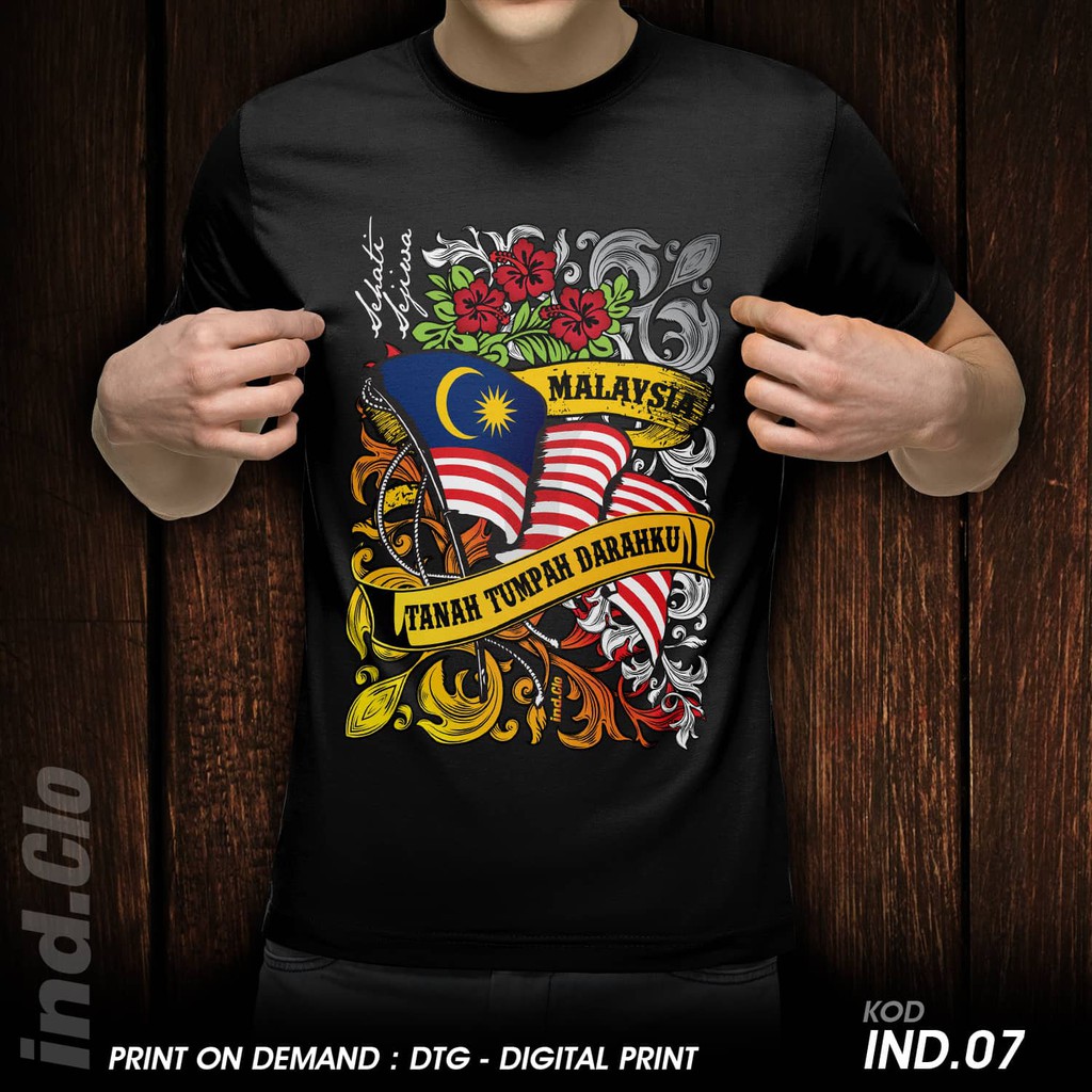 Malaysia Tanah Tumpah Darahku 100 Cotton T Shirt Shopee Singapore