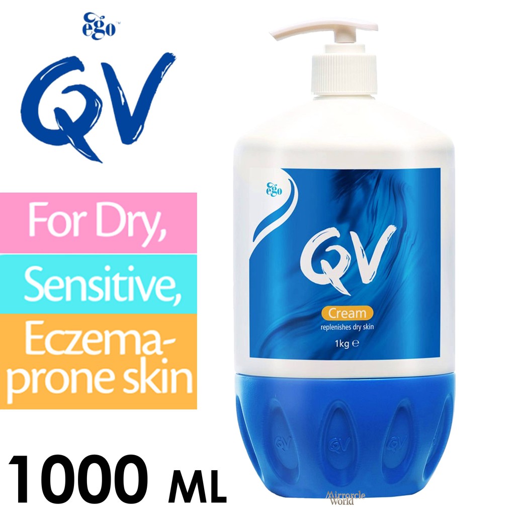EGO QV Cream 1000ml. For Dry or Eczemaprone skin. Super value size