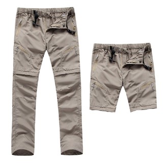 Image of Quick-drying Pants Outdoor Hiking Breathable Trousers Detachable Men's Pants