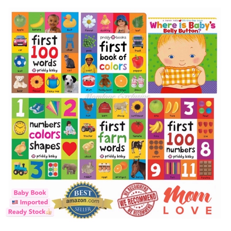 Baby Book Ready Stock Roger Priddy Baby First 100 Words Book Animals Children S Best Seller Learning Small Board Book Shopee Singapore