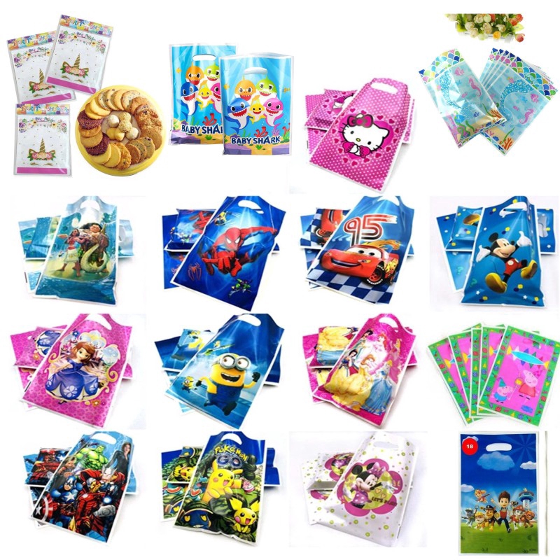10pcs Disney Character Party Gift Bags Loot Bags Sweet Bag Birthday