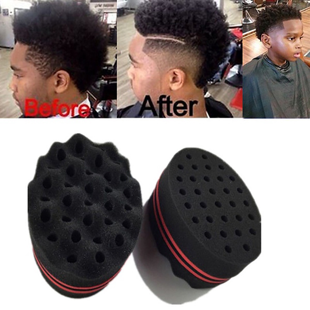 Men Women Wave Barber Hair Brush Sponge For Afro Twist Curl Coil