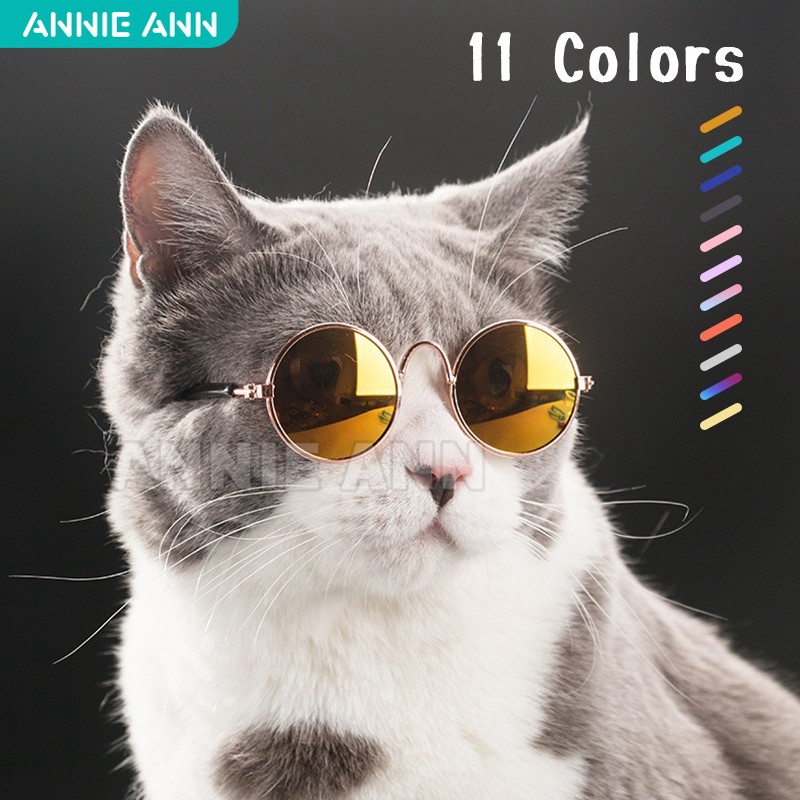 FANQIE Cute Lovely Toy for Small Dog Cat Reflection Fashion Pet Products Pet Glasses Cat Dog Sunglasses Photos Props A,Blue 