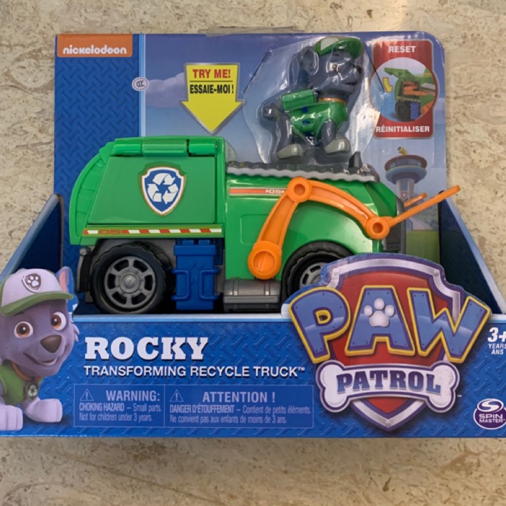 paw patrol rocky transforming recycle truck