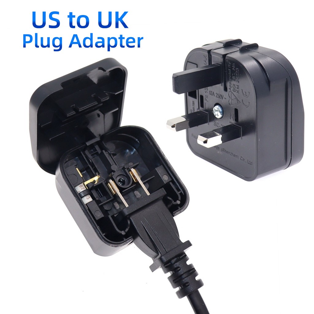 US To UK TypeA To TypeG Power Adapter converter 2 Pins To 3 Pins