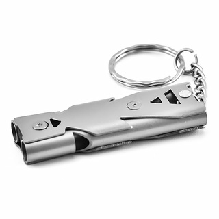 Survival Whistle Outdoor Camping Hiking 150dB Loud Sound Whistle Stainless Steel Outdoor Tool #4