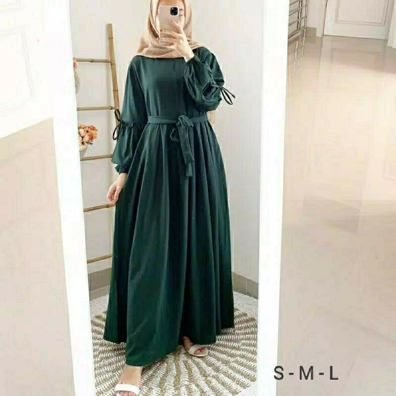 Pi Espa Maxy Green Bottle Of The Latest Muslim Gamis Clothes Women S Clothing Wantpa Maxi Shopee Singapore