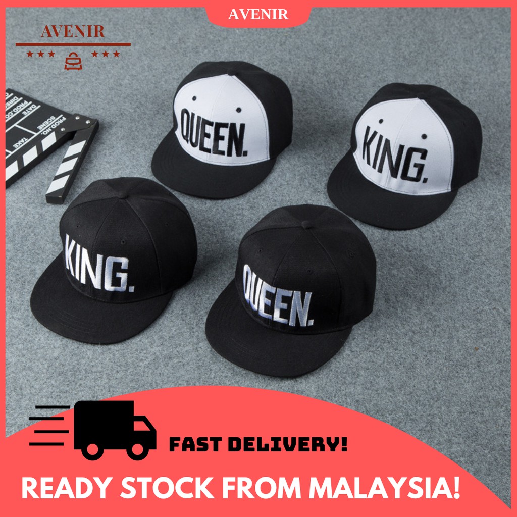 Adjustable Snapback Cap Men Women Unisex Hat Topi King Queen Design Shopee Singapore