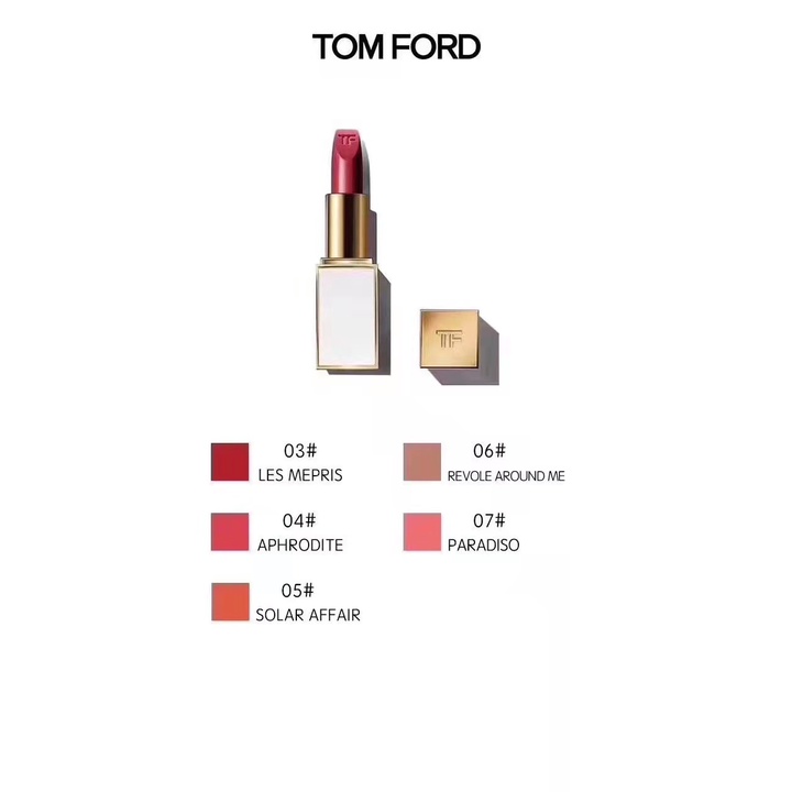 Tom Ford TF white tube lipstick lipstick 03# 04# 05# 06# 07# | Shopee  Singapore