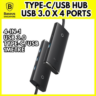 Baseus Lite Series 4-Port Type-C / USB HUB Adapter (Type-C/USB to USB 3.0*4) Computer laptop USB