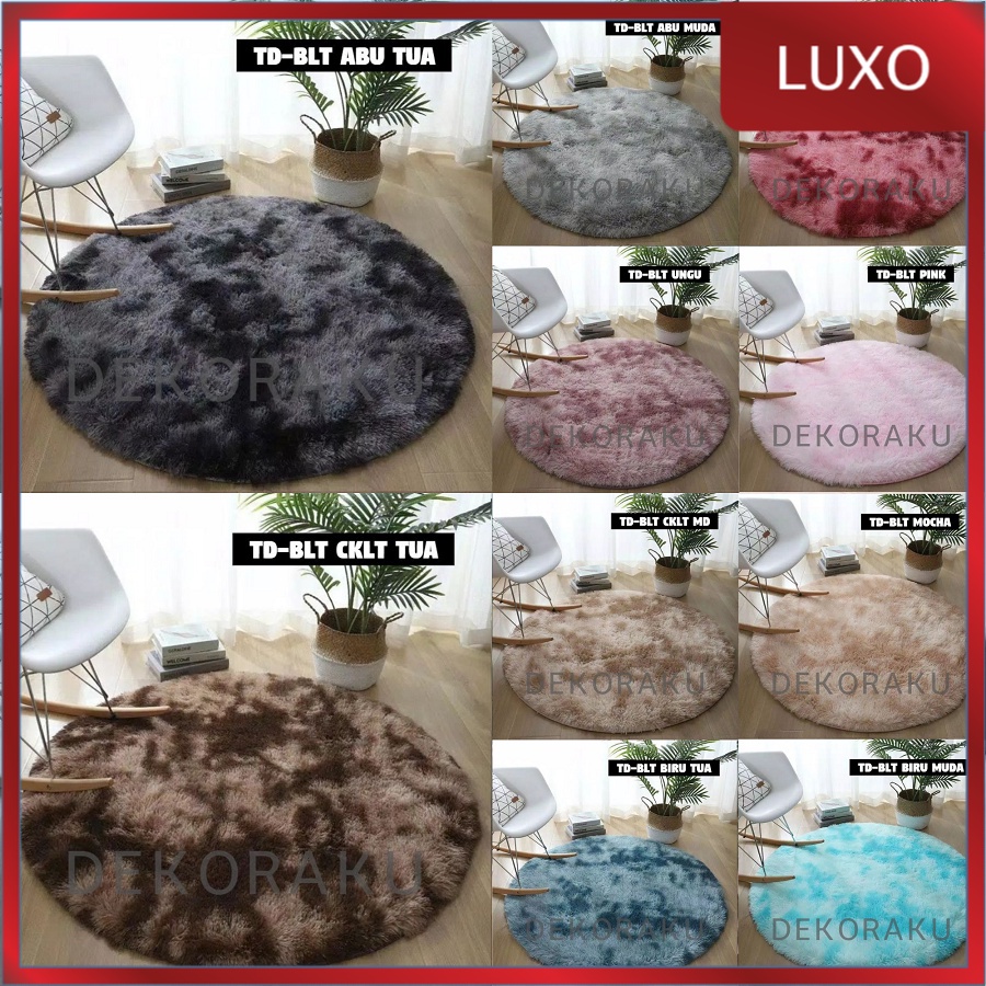 Luxo Round Tie Dye ombre Carpet Floor Carpet 1meter Shopee Singapore