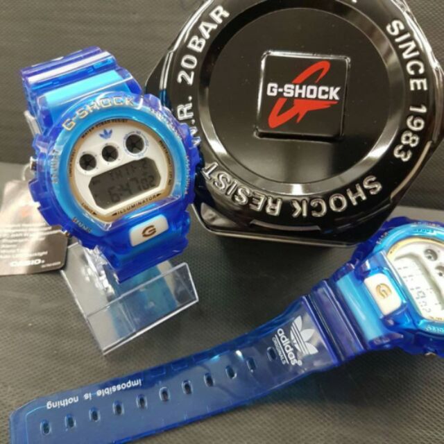 g shock adidas blue