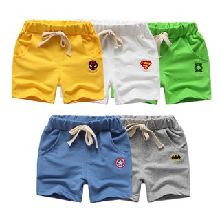 [SG LOCAL STOCK] Summer Children Kids Clothes Boy Bottoms Short Pants Avengers Colourful Elastic Waist Pants Toddler