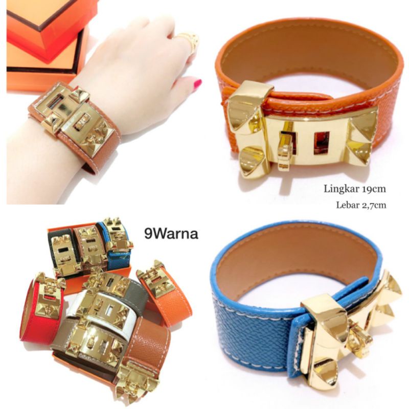 Image of Herme CDC Leather Bracelet/HERME CDC Leather Bracelet NEW/HERME Leather Women's FASHION Bracelet #0