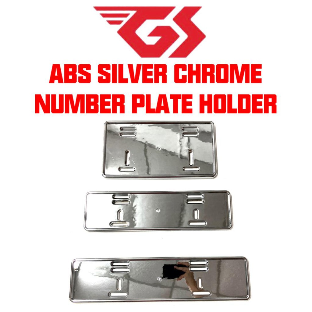 chrome number plate holders