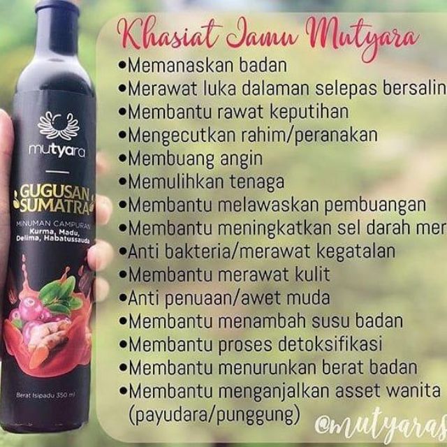 Jamu Mutyara By Tya Ariffin Original Shopee Singapore