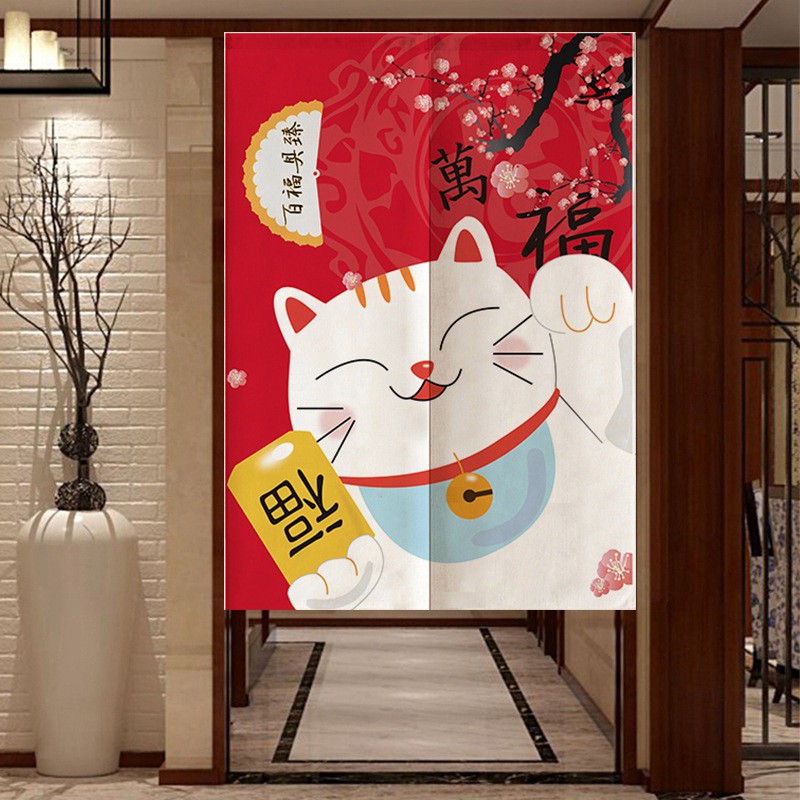 Japanese Style Short Door Curtain Dining Room Doorway Curtain