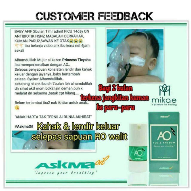 Shop Malaysia Ao Waleet Aromatherapy Oil Penawar Melegakan Batuk Selsema Asma Kahak Shopee Singapore