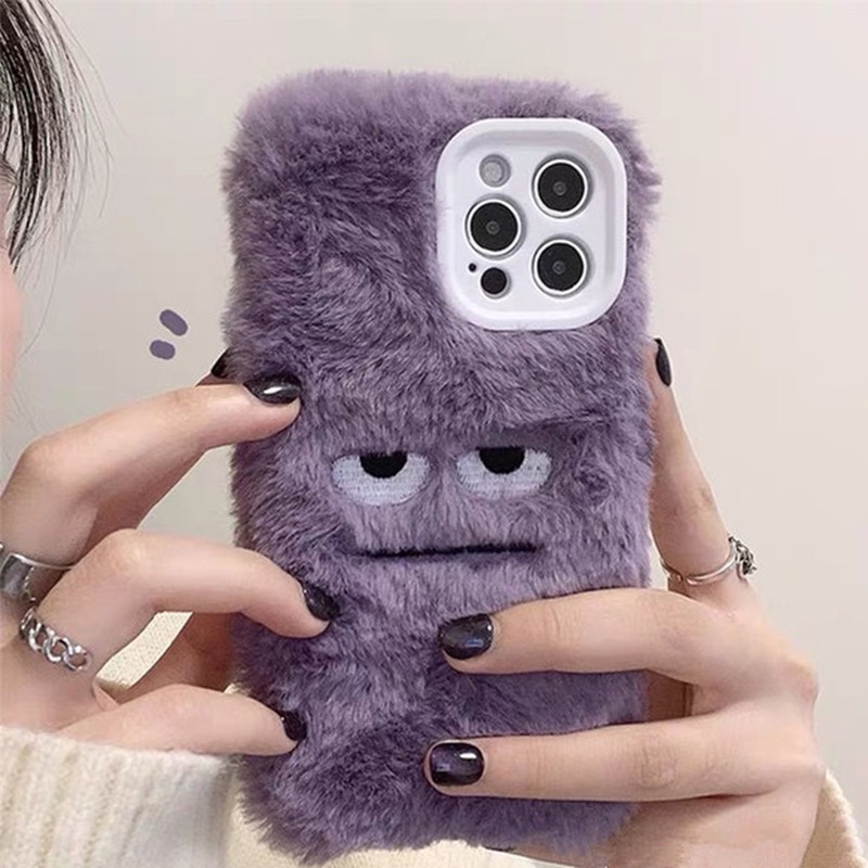 Korea Cute And Funny Plush Fleece Case For Iphone 12 11 Pro Max Girls Cover Soft Plush Coque Shopee Singapore