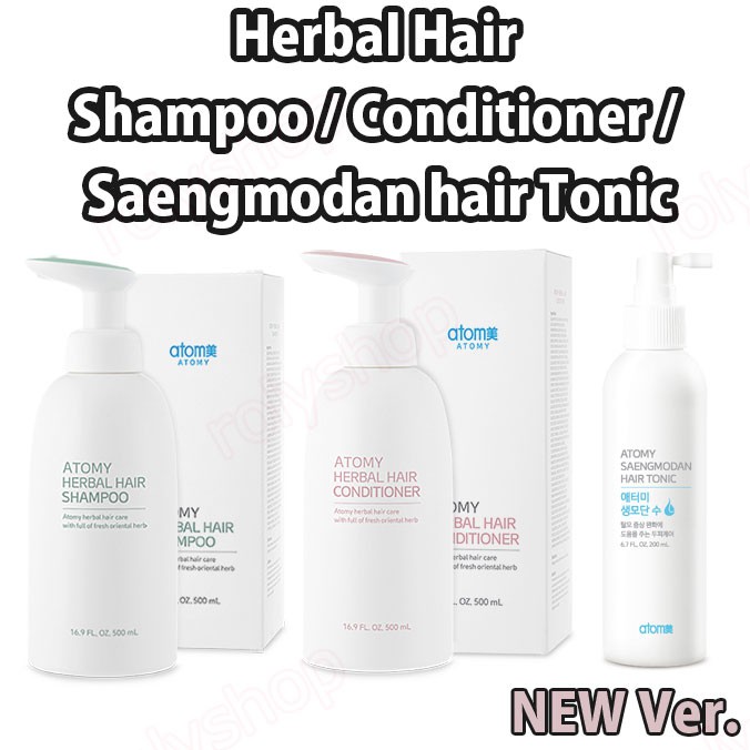 [ATOMY] Herbal Hair Shampoo&Conditioner Shopee Singapore