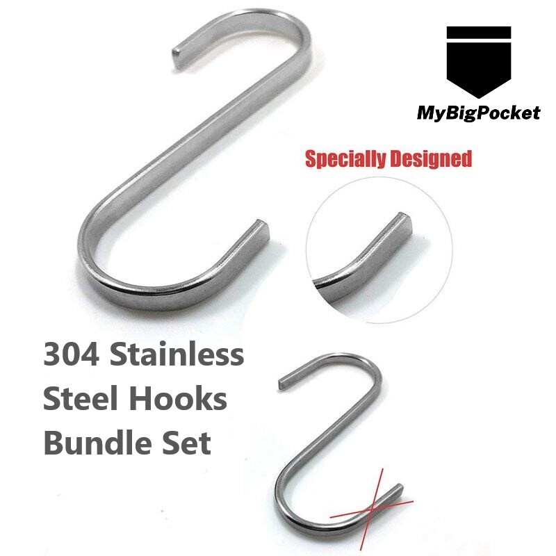 Heavy Duty Stainless Steel 304 Grade Kitchen S Hook 22 25 77mm M Size   0a00682eca00462e649c98b4cfb93d5d