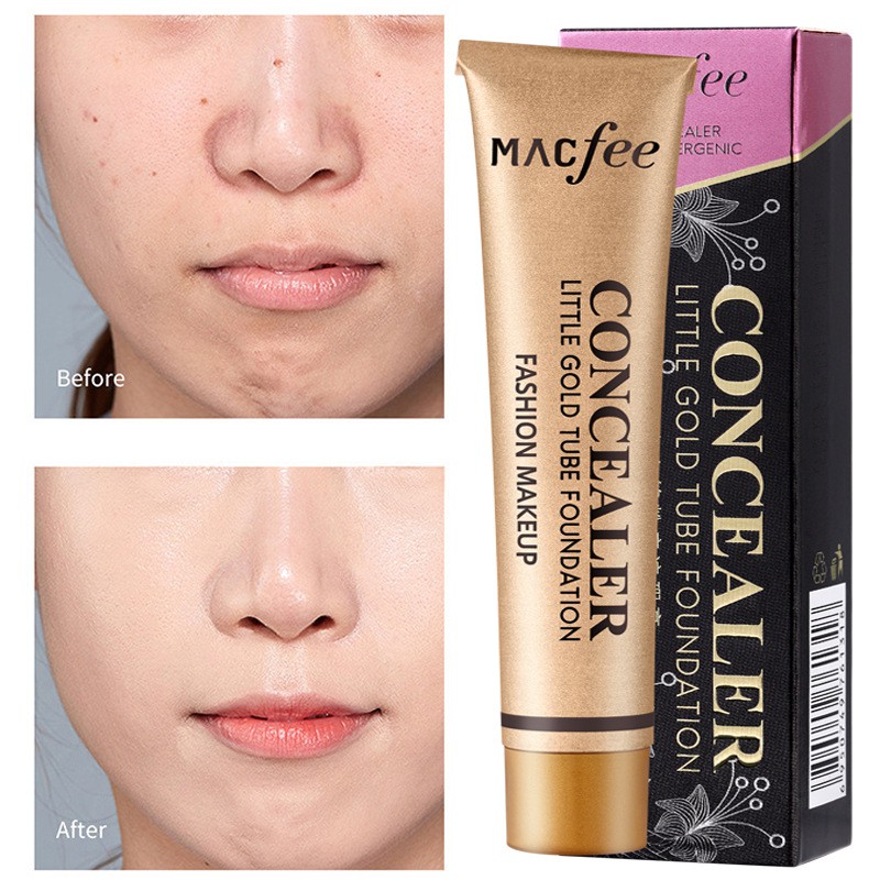 Little Gold Tube Foundation Face Concealer Moisturizing Professional Concealer Cream Makeup Oil Control Brighten Shopee Singapore