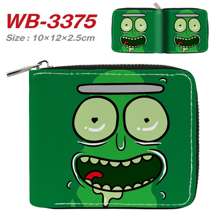 KWC-Rick morty B Rick and Morty Cartoon PU Leather Wallet Rick and Morty Keychain Lanyard Purse Credit Card Holder for Women Men 