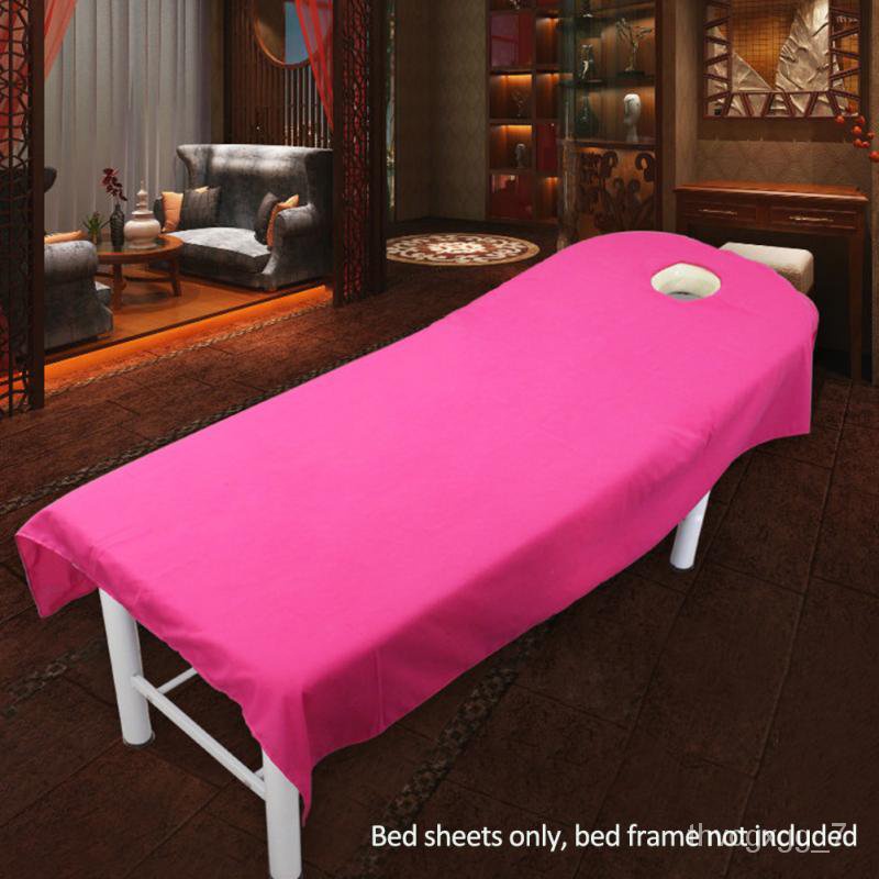 New Professional Cosmetic Salon Ded Sheets SPA Massage Treatment Ded Table Cover Sheets with hole 9 Colors to Choose #09