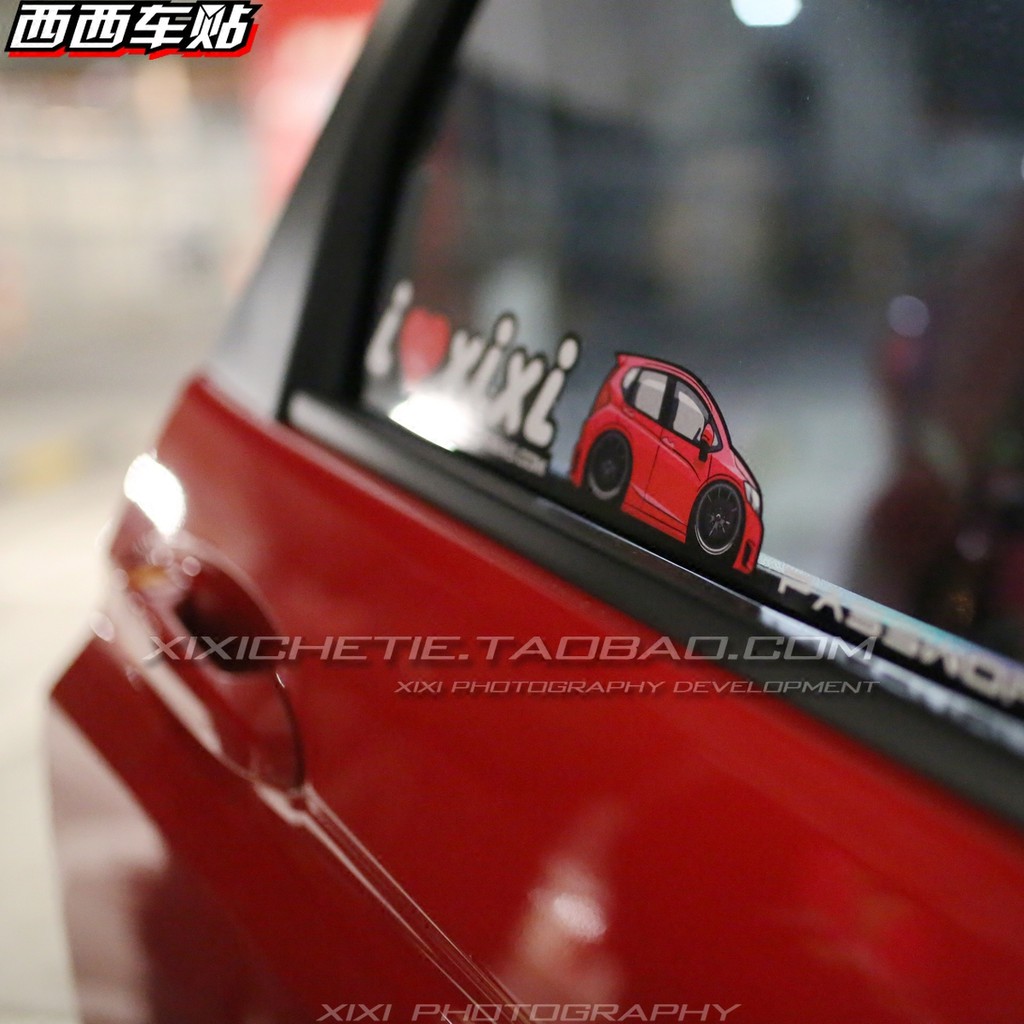 New Fit GK5 Red Cartoon Car Rear Window Stickers Scratches One Pair Two  Reflective | Shopee Singapore
