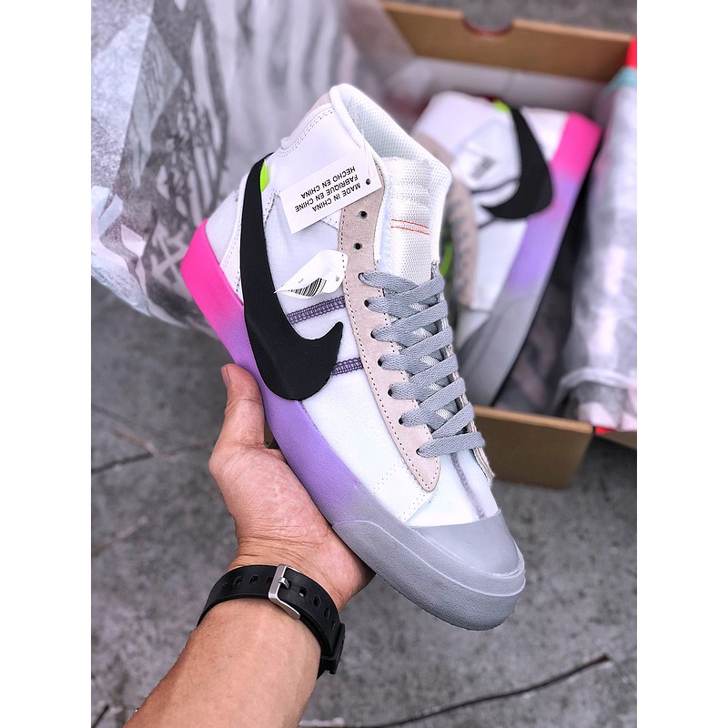 nike off white blazer rainbow